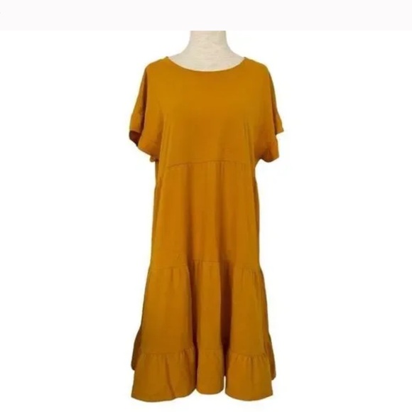 J. Crew Dresses & Skirts - J Crew Mustard Yellow Tiered Dress